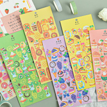 Food Series Creative Children Decorative Stickers Transparent Scrapbook Stickers